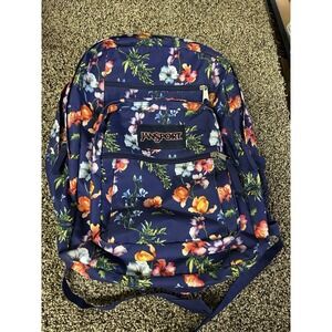 Jansport Backpack Big Student  Blue‎ Pink Floral